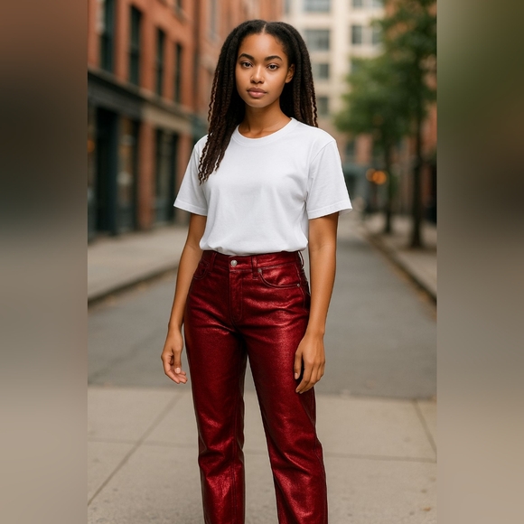 Modcloth Denim - Modcloth Shimmering Red Women Jeans